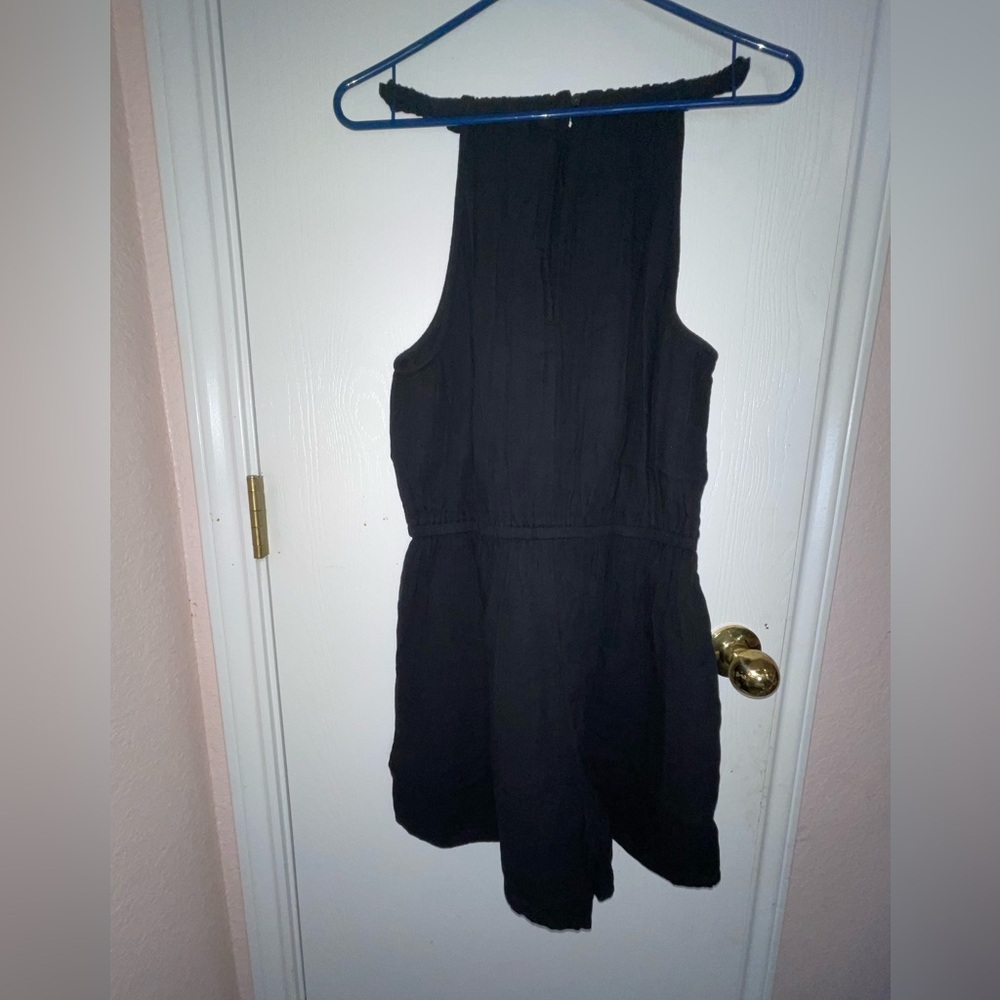 Women’s Gap Black Gauze Halter Romper Black Size Small NWT - Picture 10 of 12